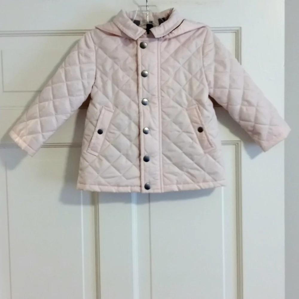 ❄️Burberry❄️ - Ice Pink Quilted Jacket w/Hood